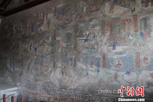 圖為至今保存完好的雞鳴驛各寺廟建筑里的壁畫。