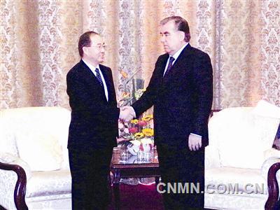 9月2日，中國(guó)有色集團(tuán)總經(jīng)理、黨委書(shū)記張克利在京拜會(huì)塔吉克斯坦總統(tǒng)拉赫蒙。
